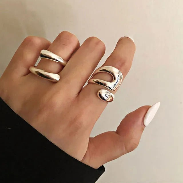 Carmiora - Hohlem Schlangenschliff Ringe