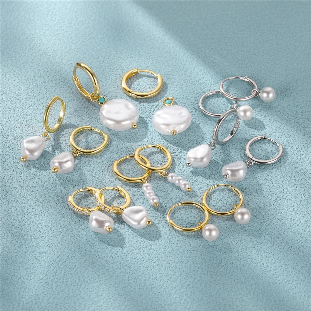 Carmiora - Perle Majesty Hoops Ohrringe