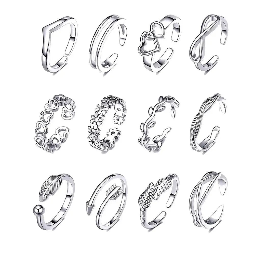 Carmiora -Elegantes Zehenring-Set