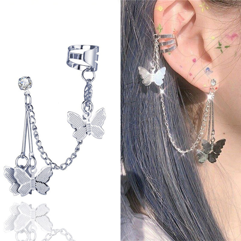 Schmetterlings-Ohrmanschetten- und Ohrring-Kollektion