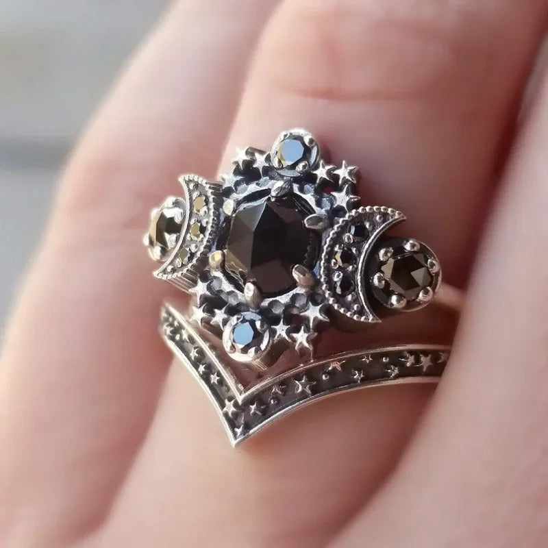 Carmiora - Gothic Universum Ring Set