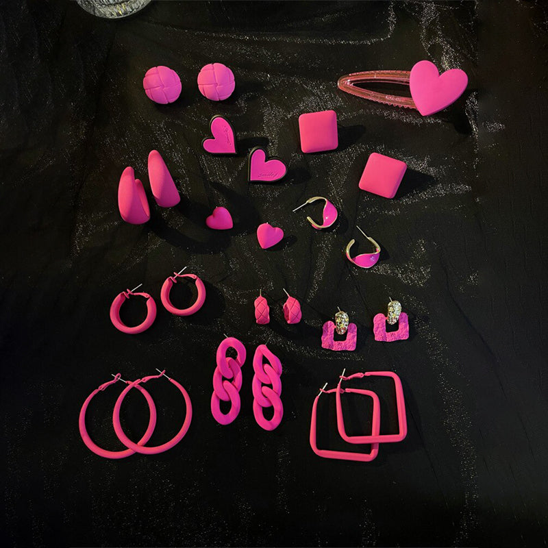 „Everything is Pink“-Kollektion geometrischer Statement-Ohrringe