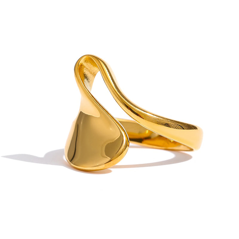 Kreative geometrische Statement-Ringe aus Edelstahl
