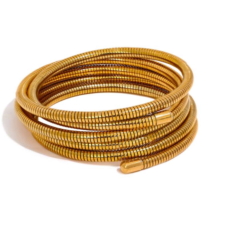 Mehrlagige Wickelarmbänder aus Edelstahl