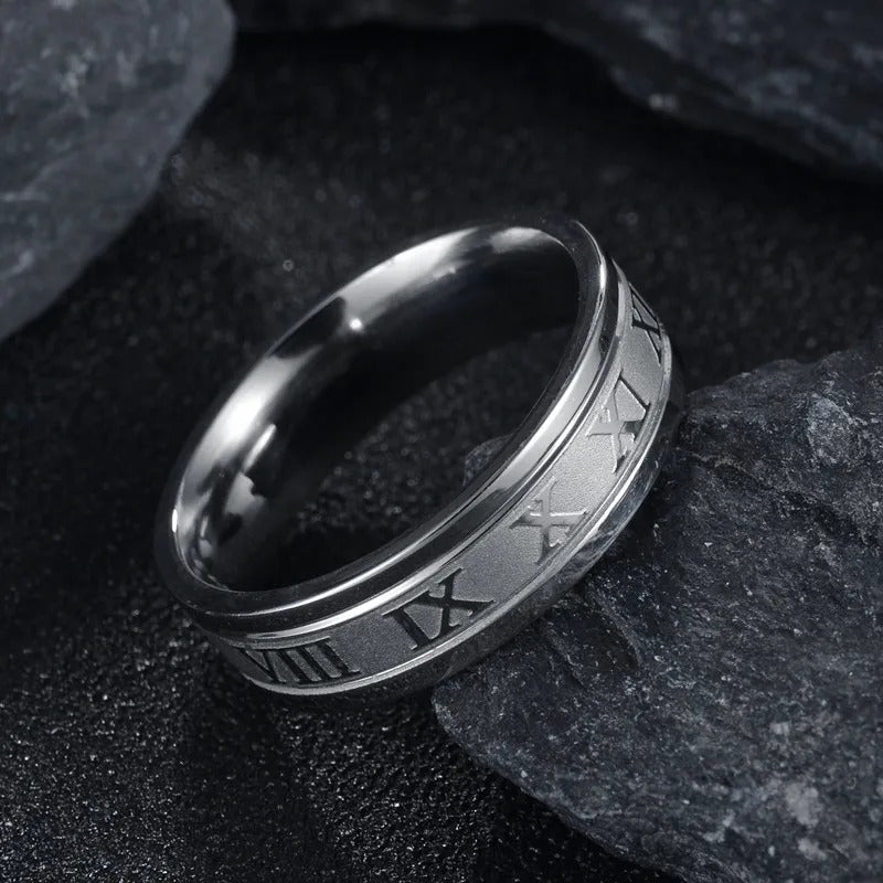 Carmiora - Zeitloser Ring mit römischen Ziffern