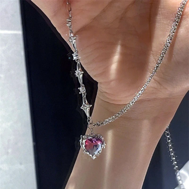 Carmiora - Kristall-Herz-Halskette