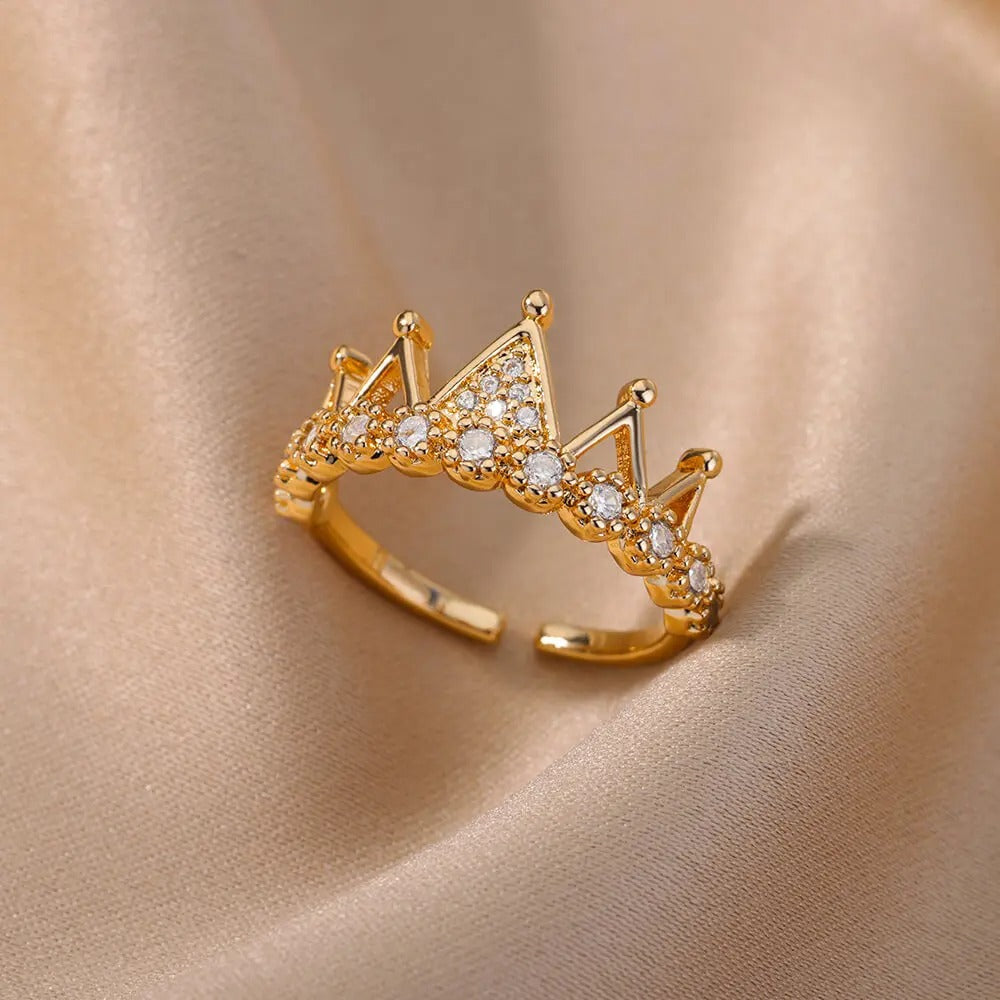 Carmiora - Vintage-Zirkon-Kronenringe