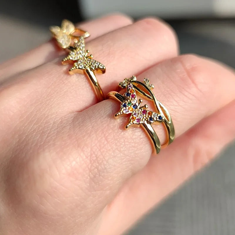 Carmiora - Einstellbarer CZ-Schimmer-Ring