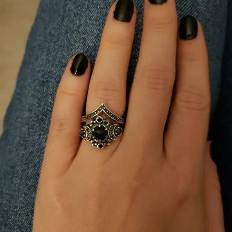 Carmiora - Gothic Universum Ring Set