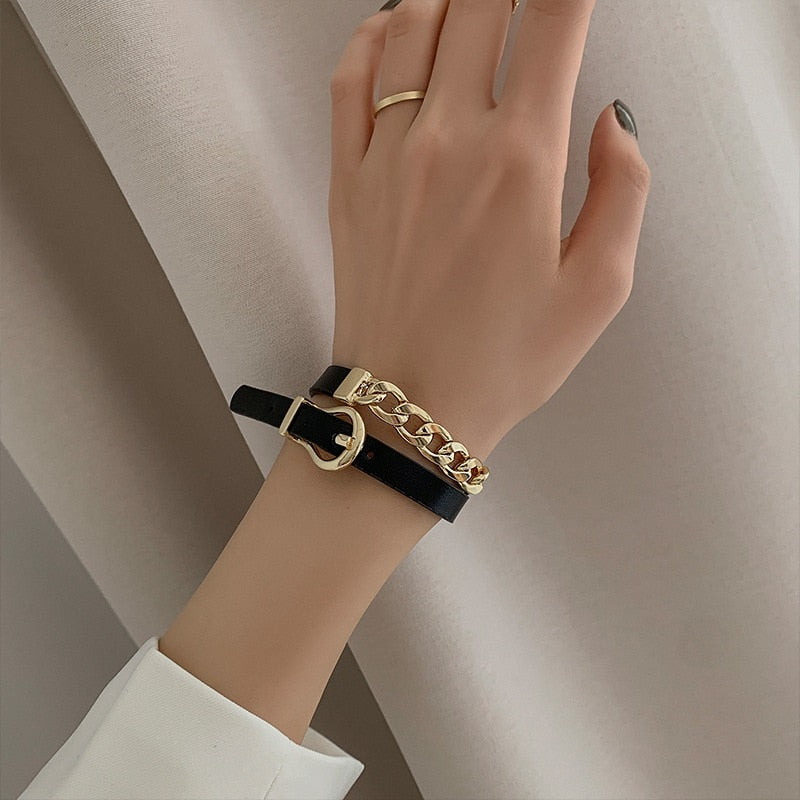 Trendy Schnalle Gürtel Choker Halskette Kollektion