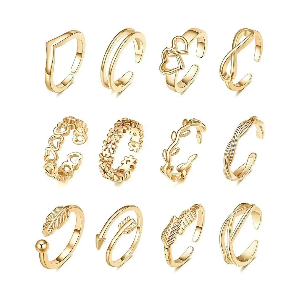 Carmiora -Elegantes Zehenring-Set