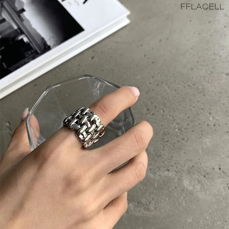 Chavri - Dicker geflochtener Ring