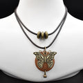 Ethno inspirierte Schmetterling Doppellagige Choker Halskette