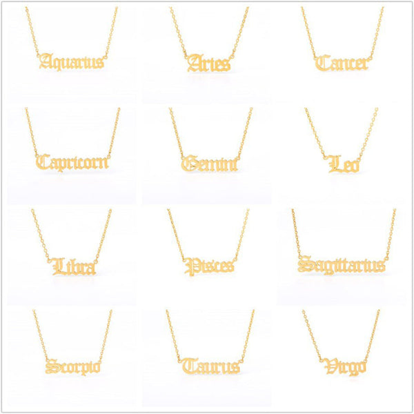 Statement-Halsketten mit zwölf Sternbildern