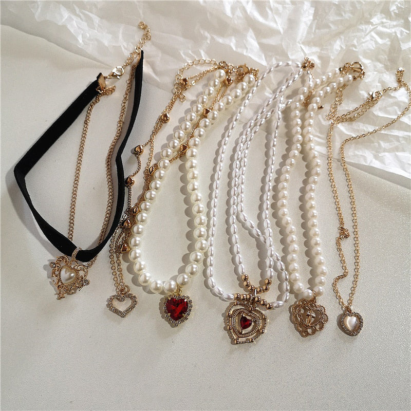 Von Faircycore inspirierte Choker-Halsketten-Kollektion