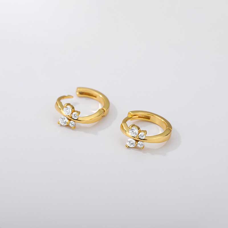 Zirkonia Schmetterling Mini Creolen Edelstahl Ohrring Kollektion