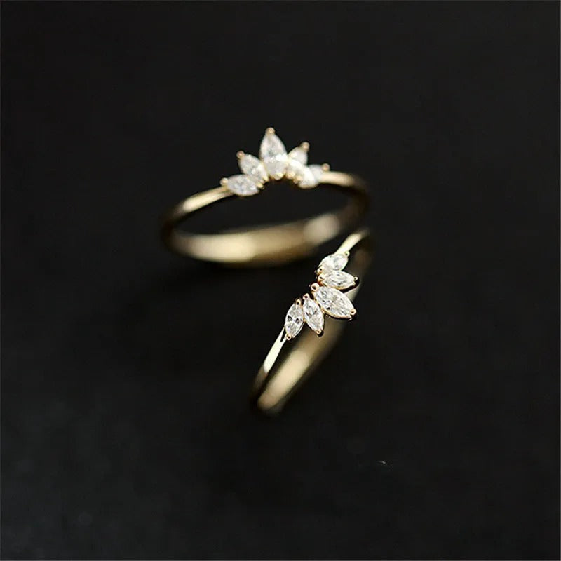 Exquisite Zirkoniaringe aus Sterlingsilber für Damen