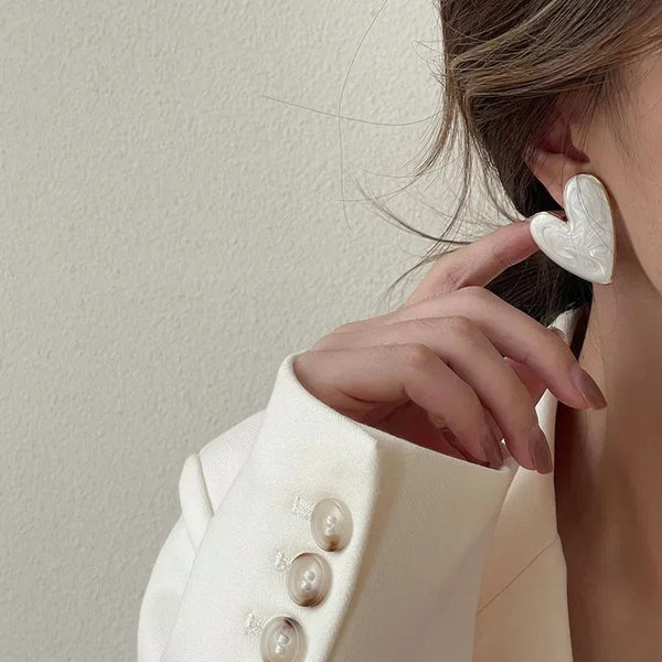 Exquisite, modische Ohrstecker in Herzform für Damen