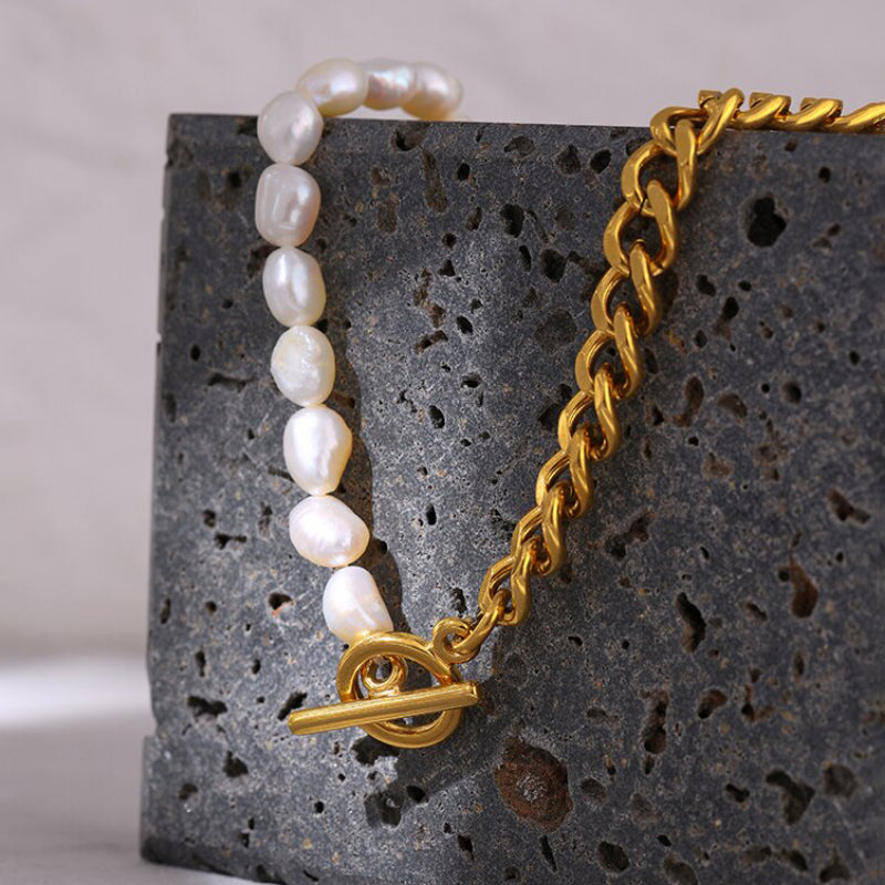 Trendsetter Halskette mit Süßwasser-Zuchtperlen