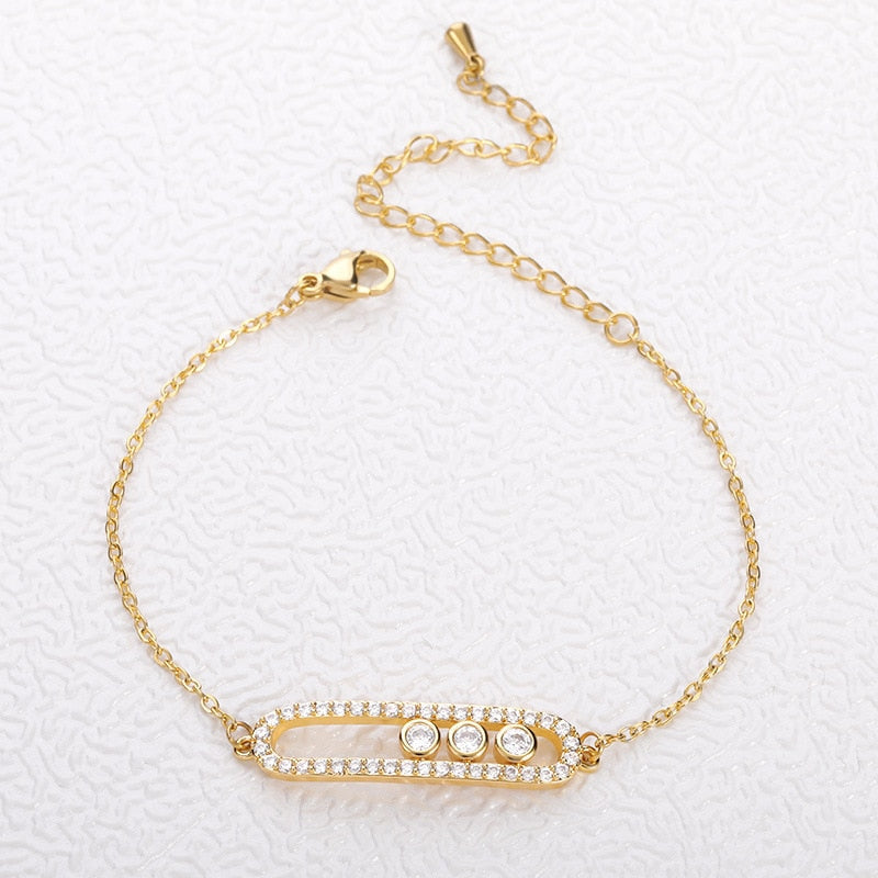 Schickes Strass-Armband im minimalistischen Stil