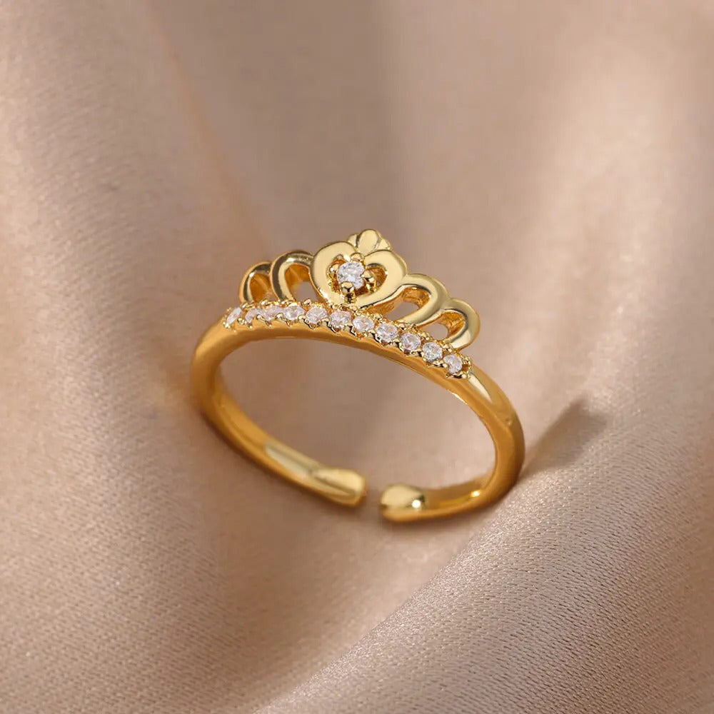 Carmiora - Vintage-Zirkon-Kronenringe