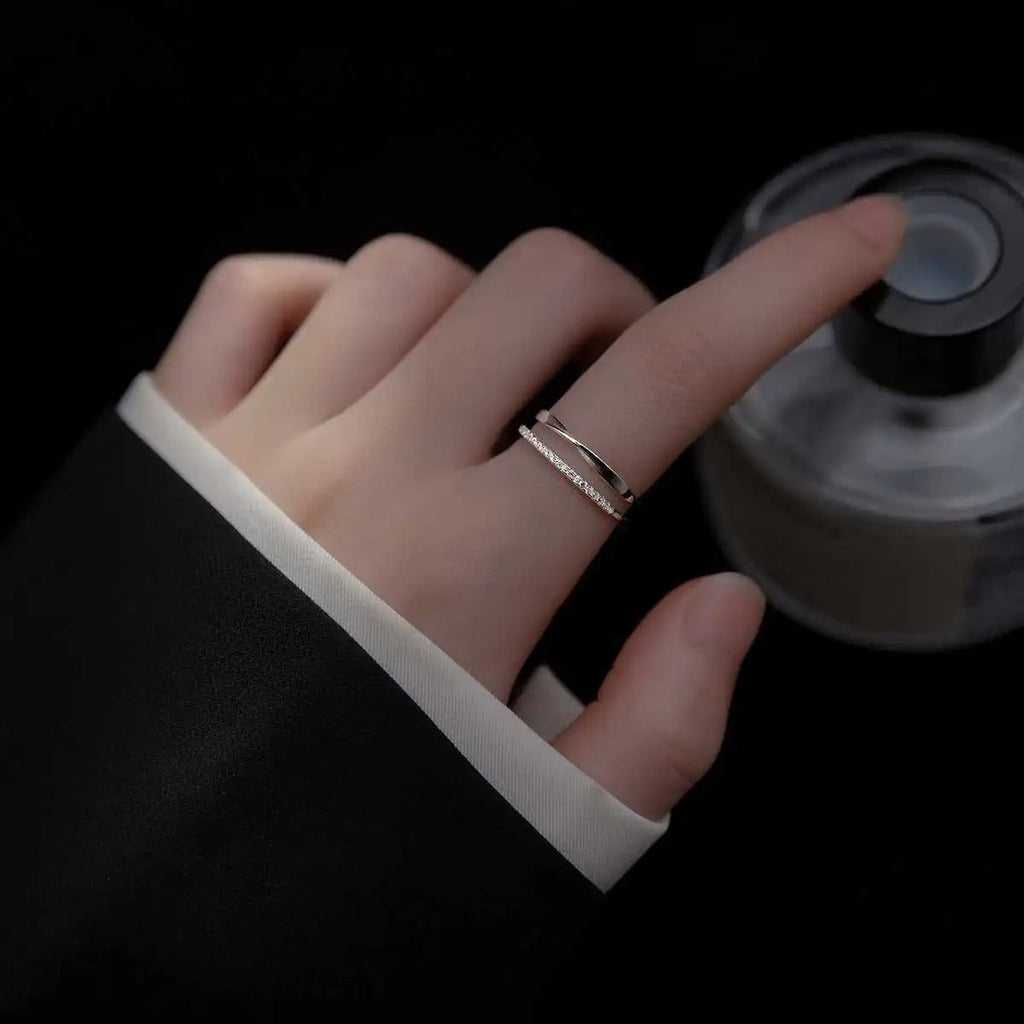 Carmiora - Elegante CZ-Ringe in Doppellinie