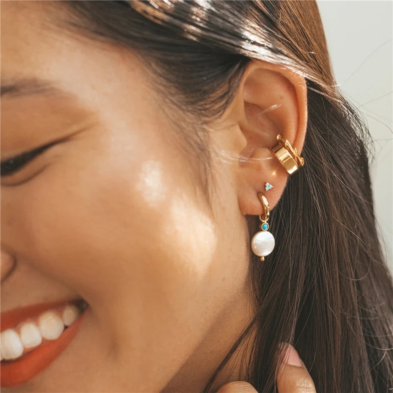 Carmiora - Perle Majesty Hoops Ohrringe