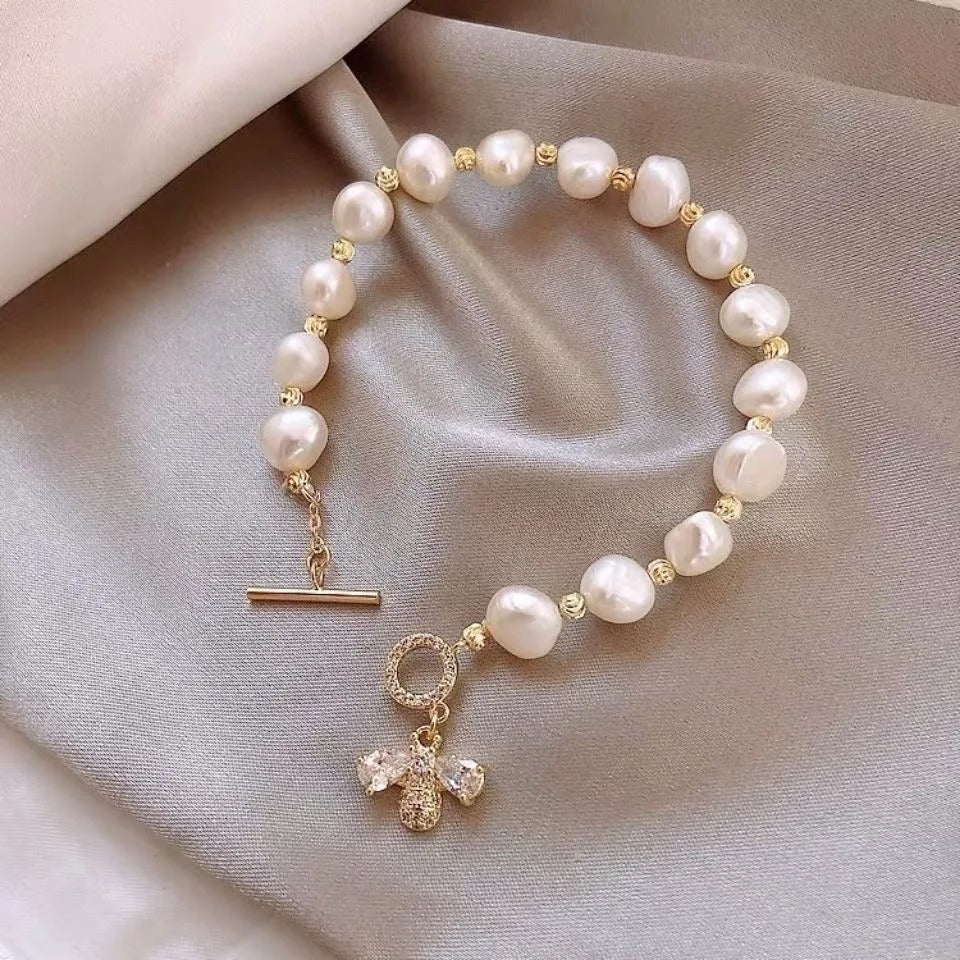 Carmiora - Elegantes Perlen glitzernder Kette armband