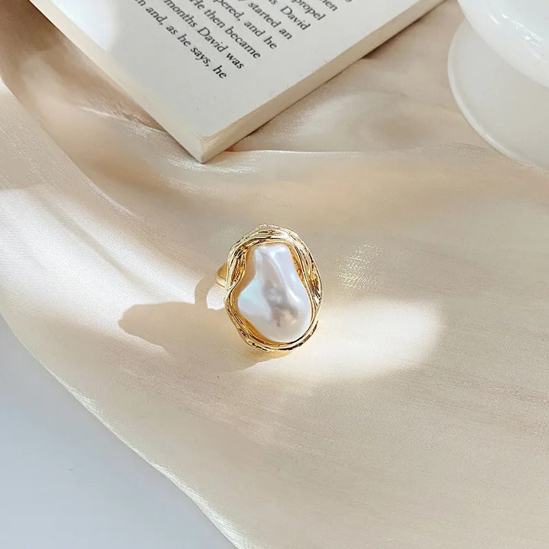 Carmiora - Majestät Perle Seestern Ring