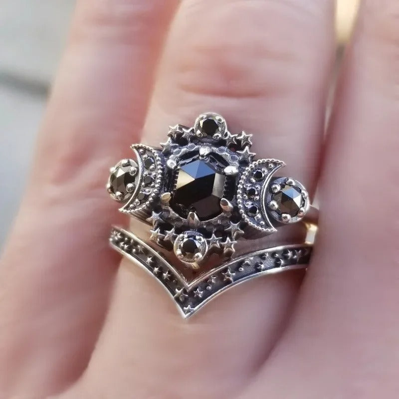 Carmiora - Gothic Universum Ring Set
