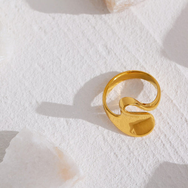 Kreative geometrische Statement-Ringe aus Edelstahl