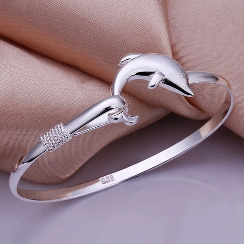 Carmiora - Silbernes Delphin-Armband