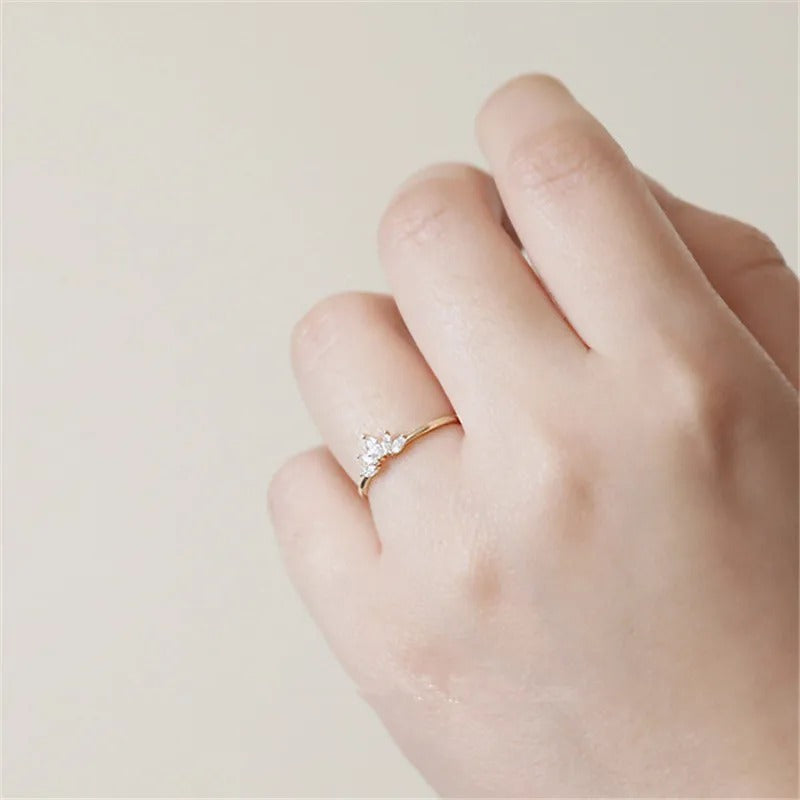 Exquisite Zirkoniaringe aus Sterlingsilber für Damen
