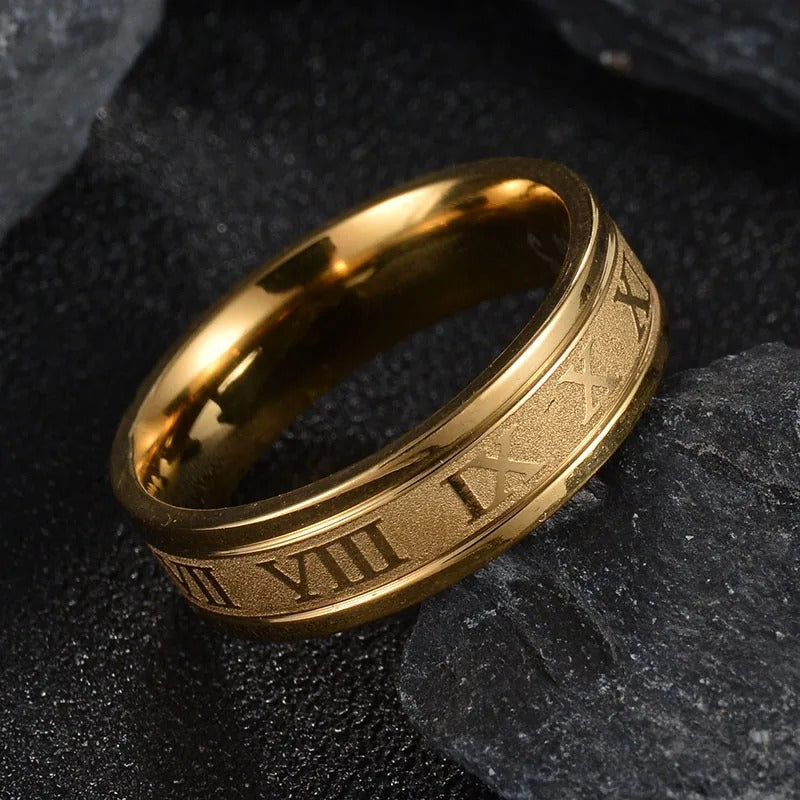 Carmiora - Zeitloser Ring mit römischen Ziffern