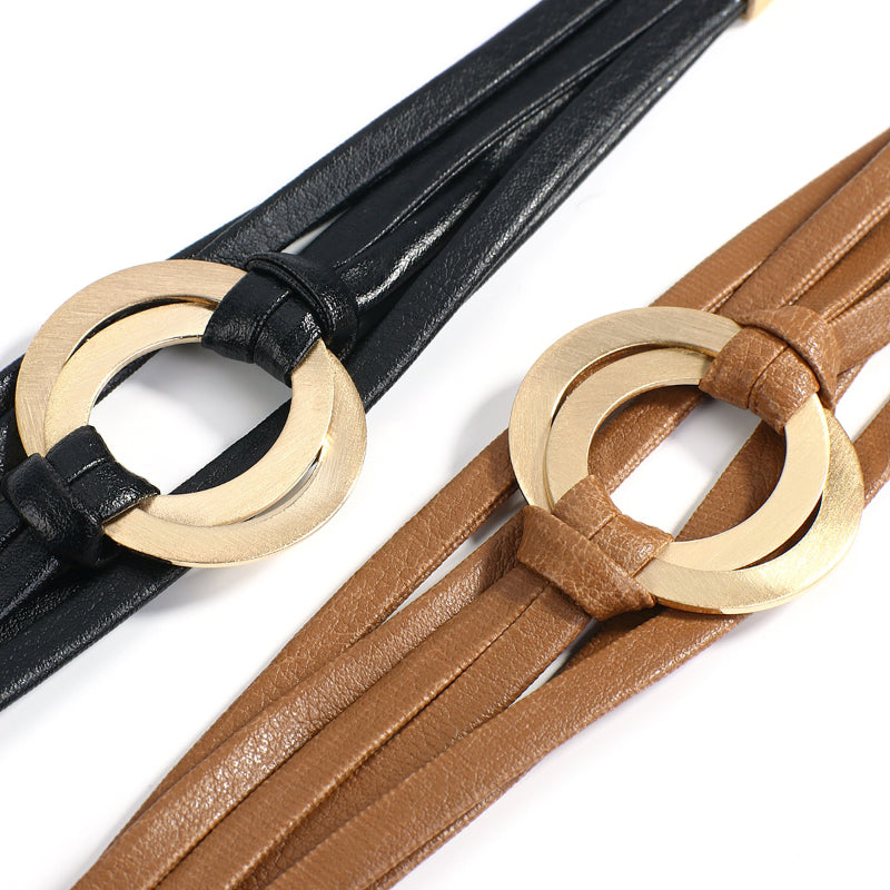 Mehrlagige Boho-Armbänder mit runder Schnalle