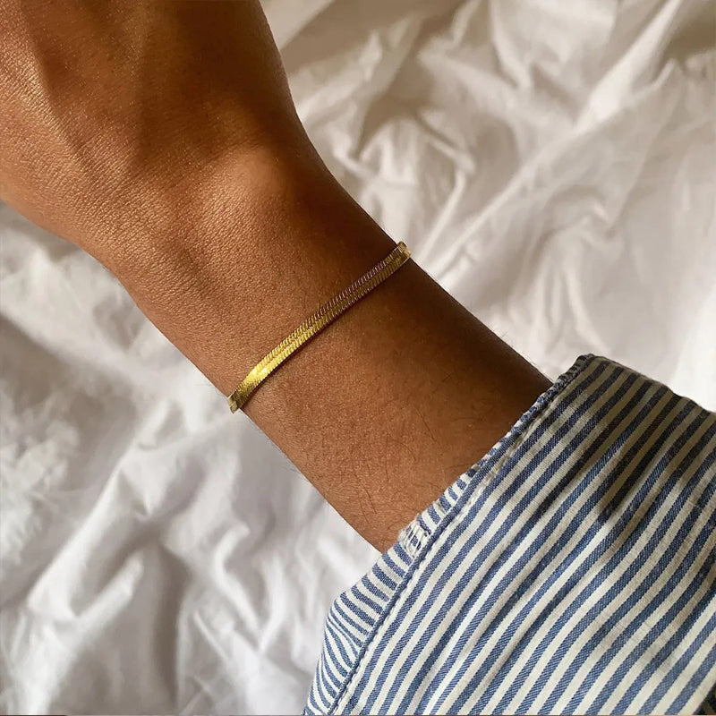 Schlangenkettenarmband aus Edelstahl für Damen