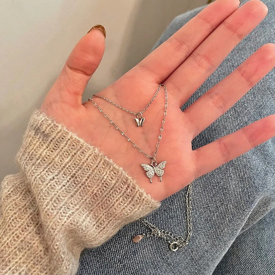 Chavri - Anhänger Schmetterling Anhänger-Halskette