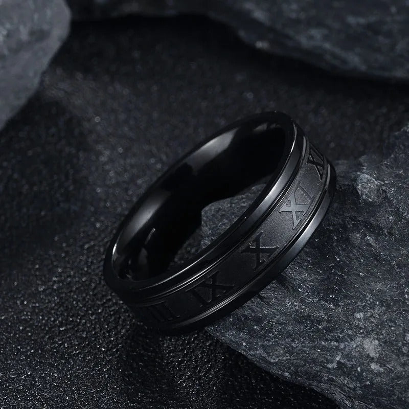 Carmiora - Zeitloser Ring mit römischen Ziffern