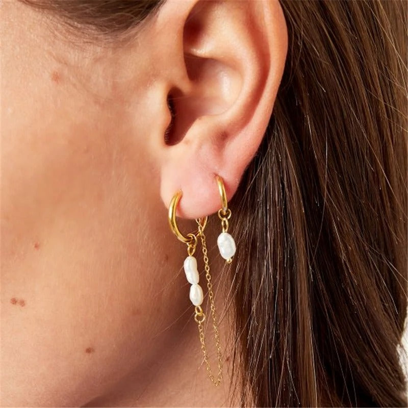 Carmiora - Perle Majesty Hoops Ohrringe