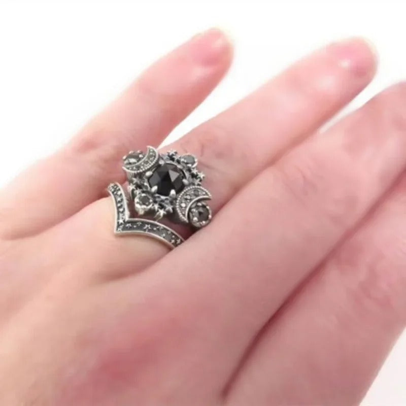 Carmiora - Gothic Universum Ring Set