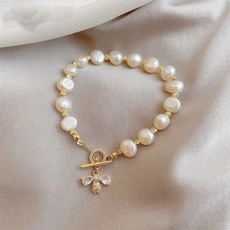 Carmiora - Elegantes Perlen glitzernder Kette armband