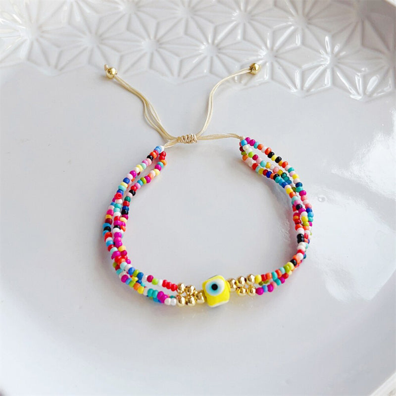 Bunte Eye Candy Bohemian handgefertigte Perlenarmbänder