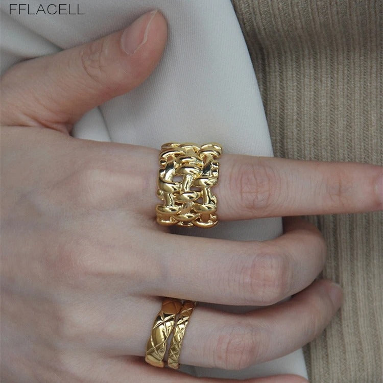 Carmiora - Dicker geflochtener Ring