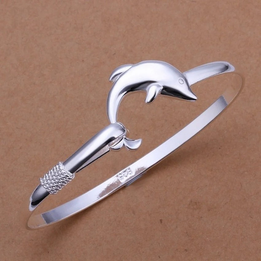 Carmiora - Silbernes Delphin-Armband