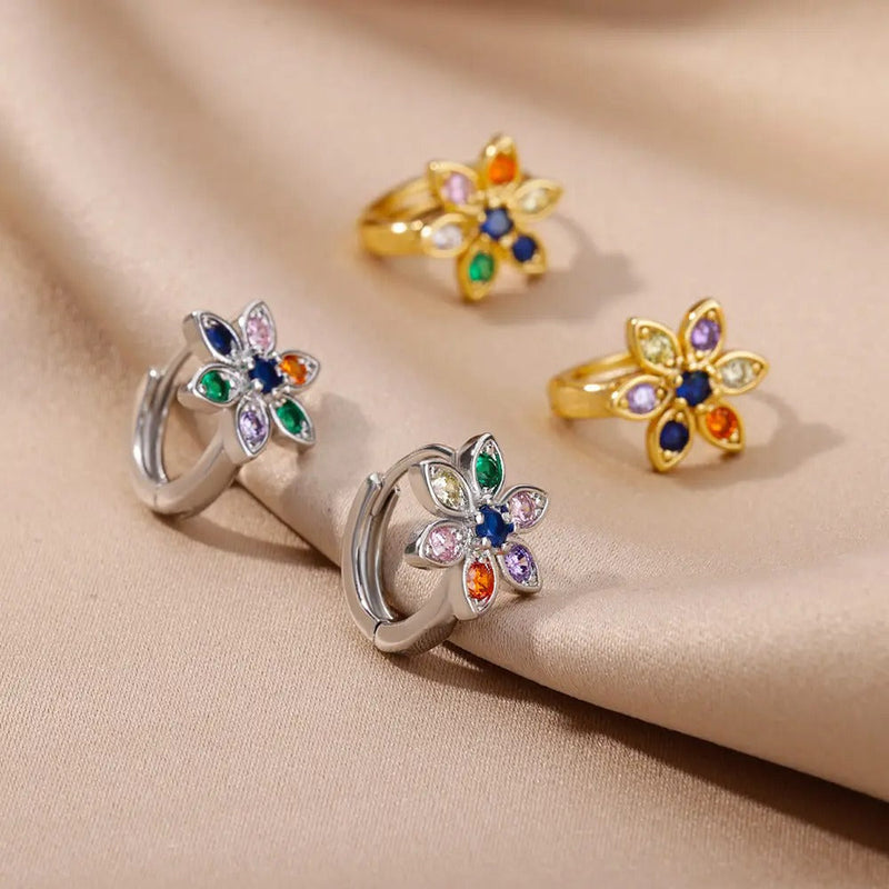 Carmiora - Bezaubernde Regenbogen-Zirkon-Ohrringe