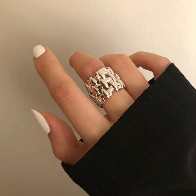 Chavri - Dicker geflochtener Ring