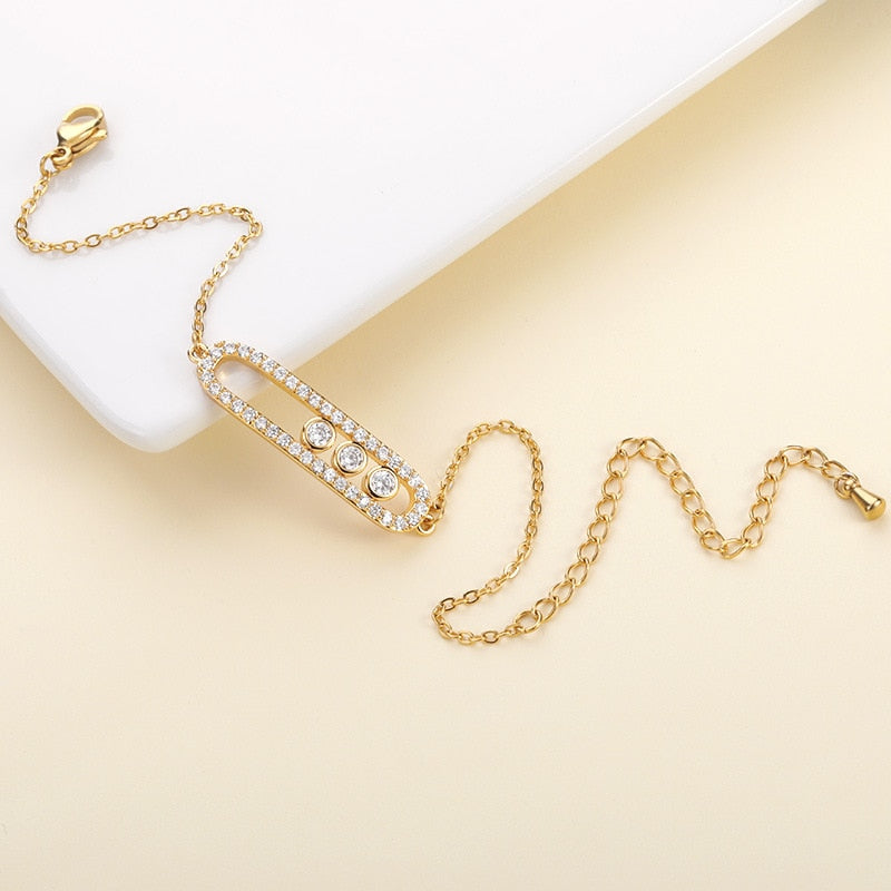 Schickes Strass-Armband im minimalistischen Stil