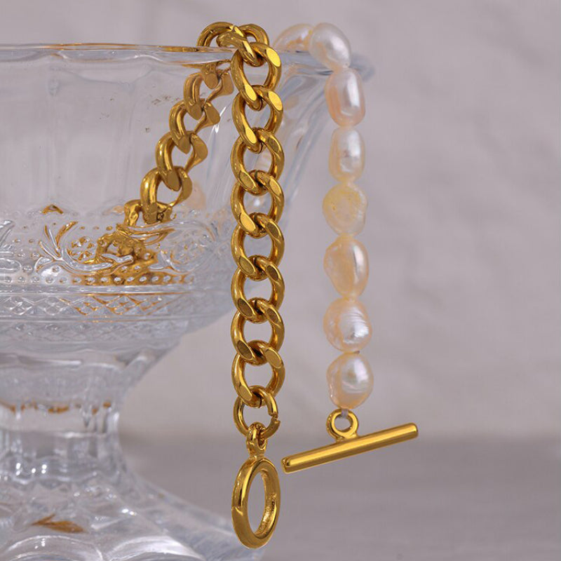 Trendsetter Halskette mit Süßwasser-Zuchtperlen