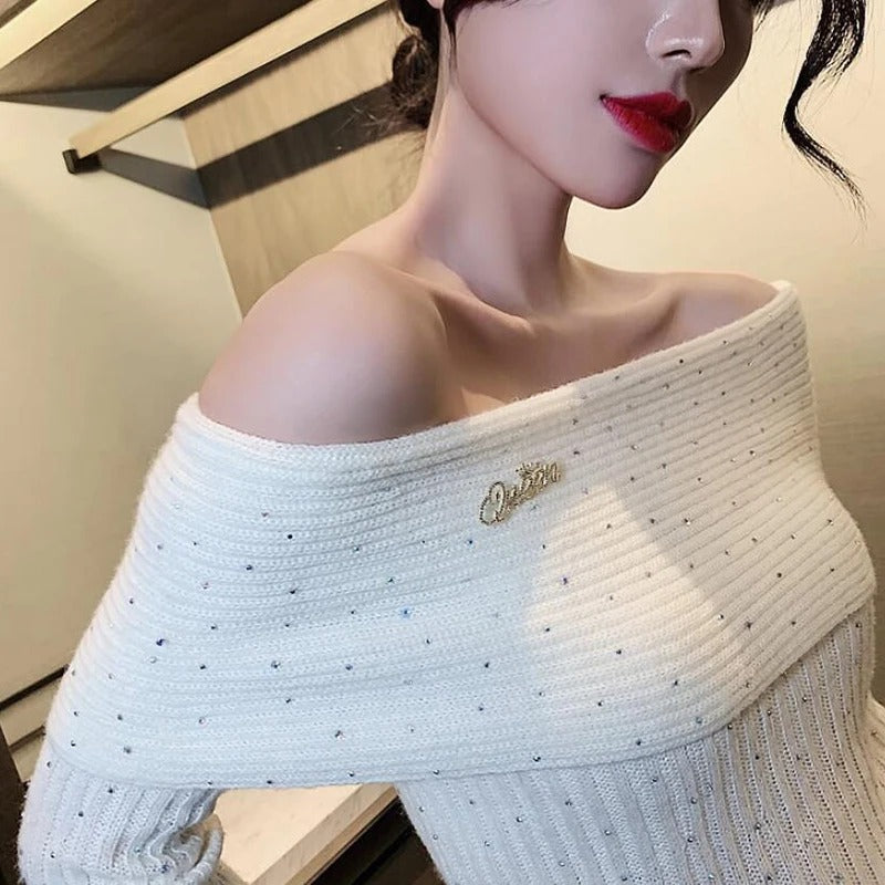 Brosche mit funkelndem Strasssteinen und Königin-Design für Damen