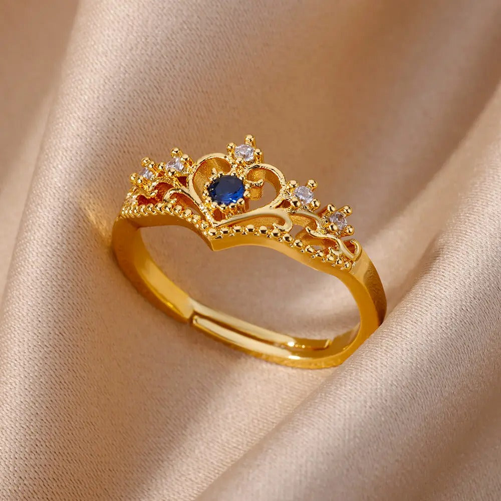 Carmiora - Vintage-Zirkon-Kronenringe